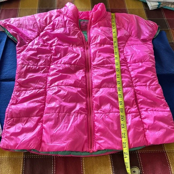 Jenni Womens Pink & Green Gilet - Picture 8 of 11